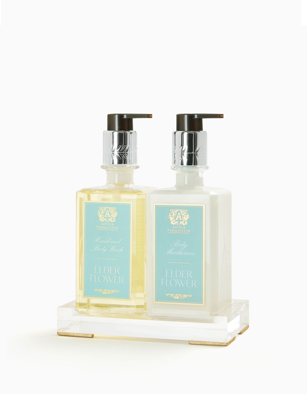 Acrylic Bath & Body Gift Set: Elderflower