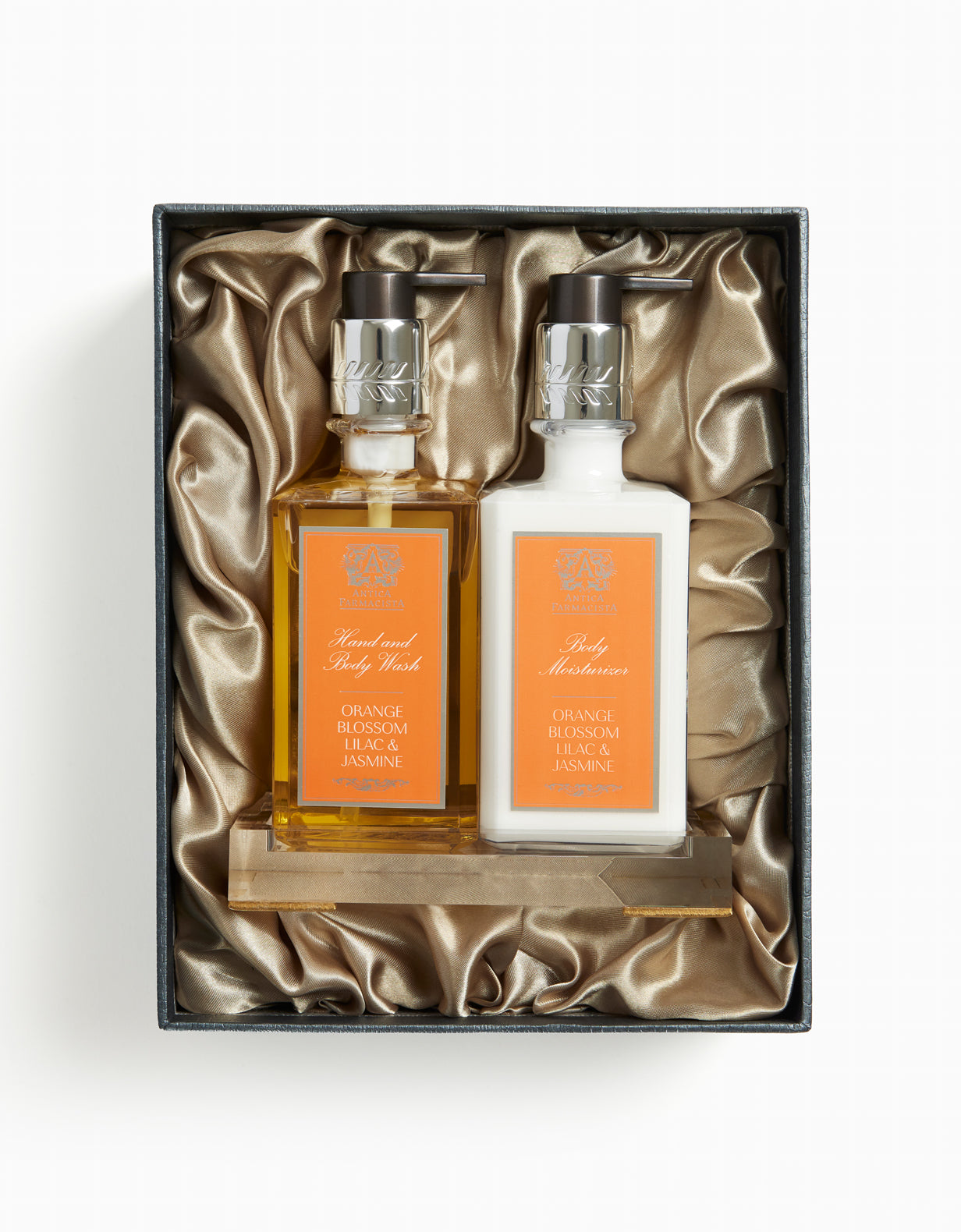Acrylic Bath & Body Gift Set: Orange Blossom, Lilac & Jasmine