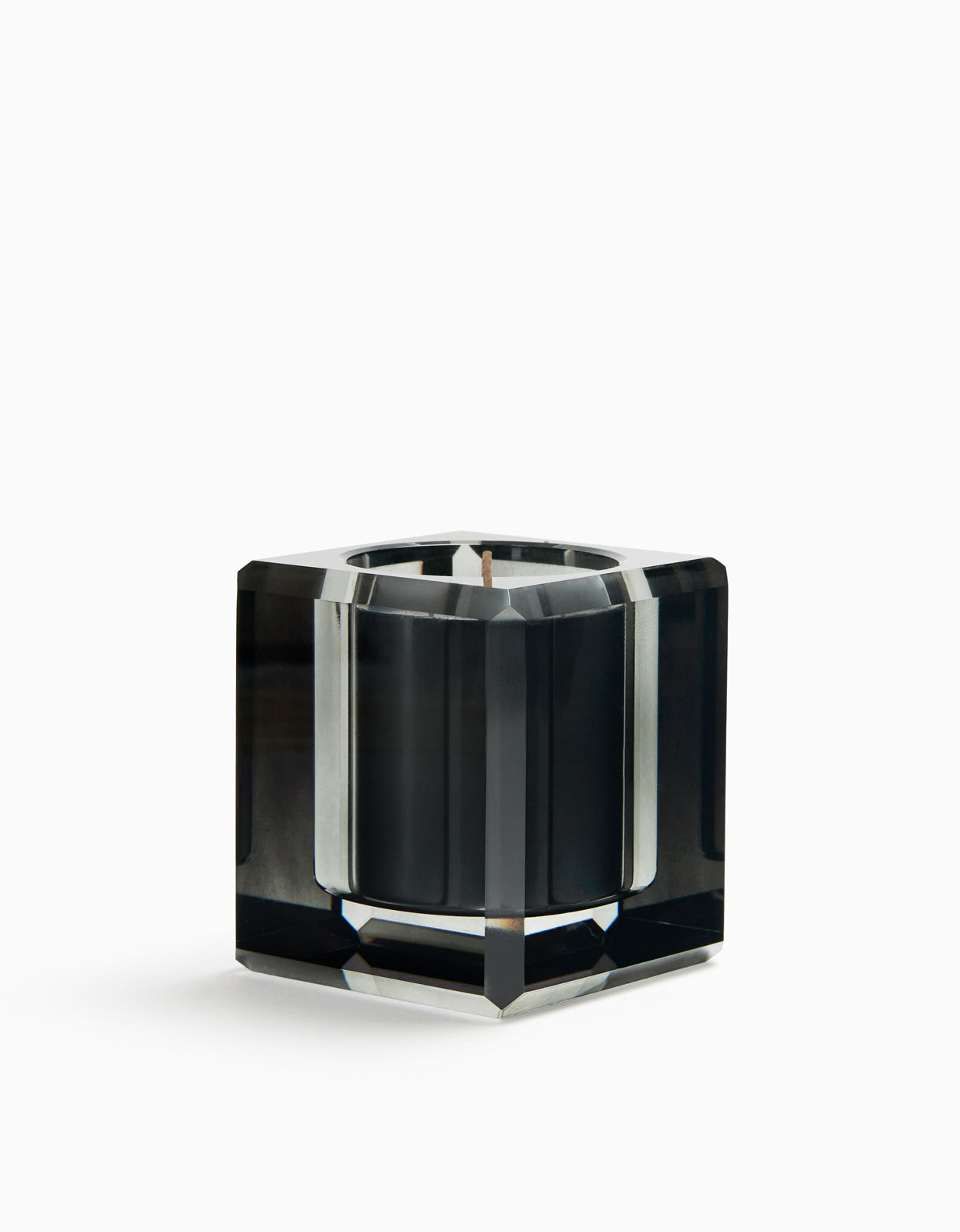 Smoky Crystal Candle Holder