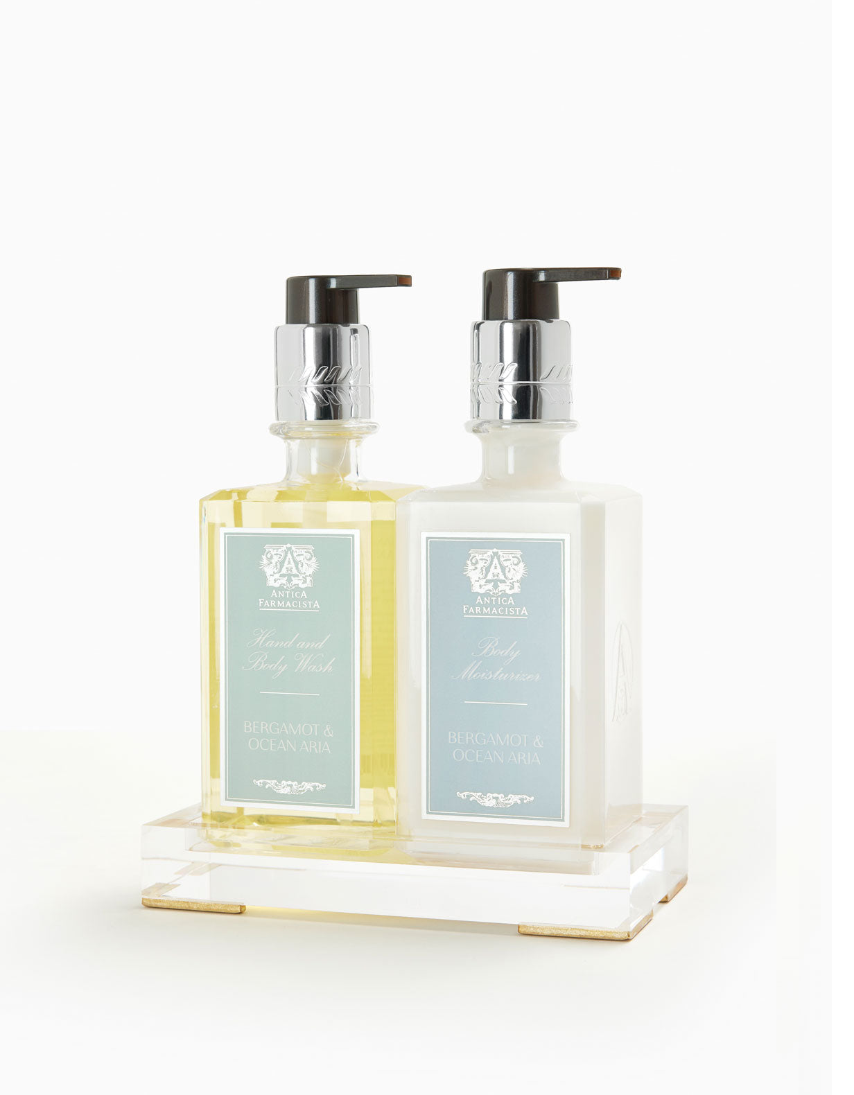 Acrylic Bath & Body Gift Set: Bergamot & Ocean Aria