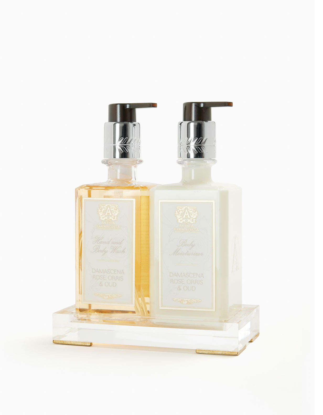 Acrylic Bath & Body Gift Set: Damascena Rose, Orris & Oud