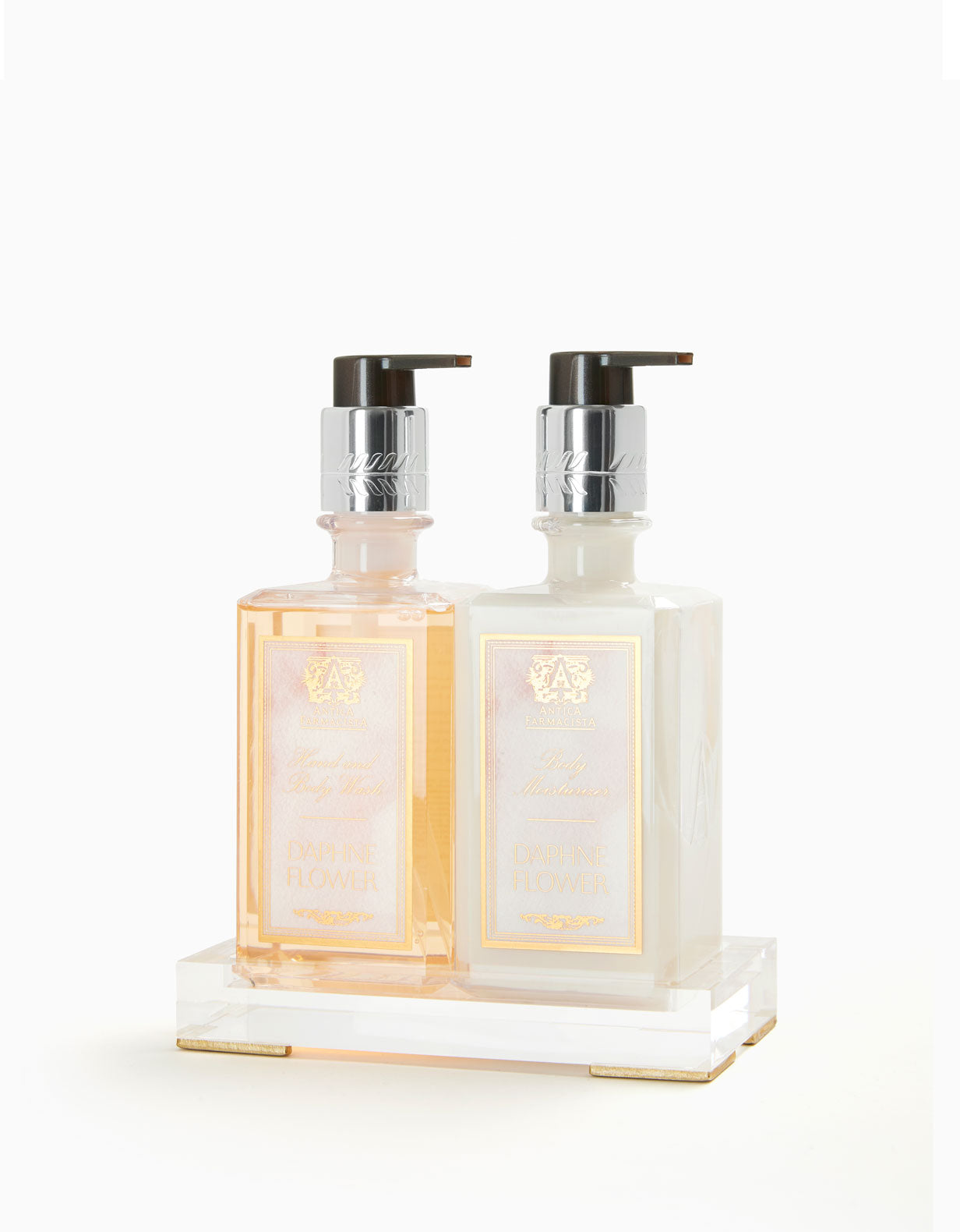 Acrylic Bath & Body Gift Set: Daphne Flower