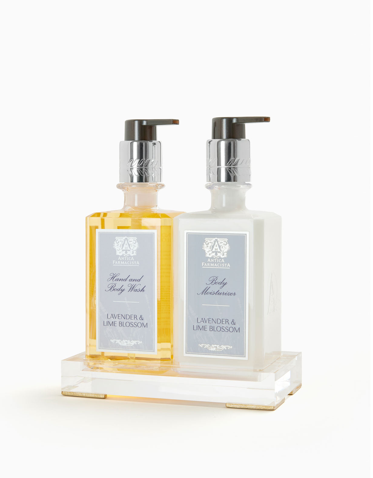 Acrylic Bath & Body Gift Set: Lavender & Lime Blossom