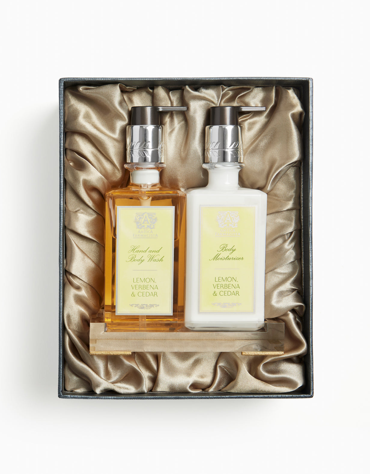 Acrylic Bath & Body Gift Set: Lemon, Verbena & Cedar