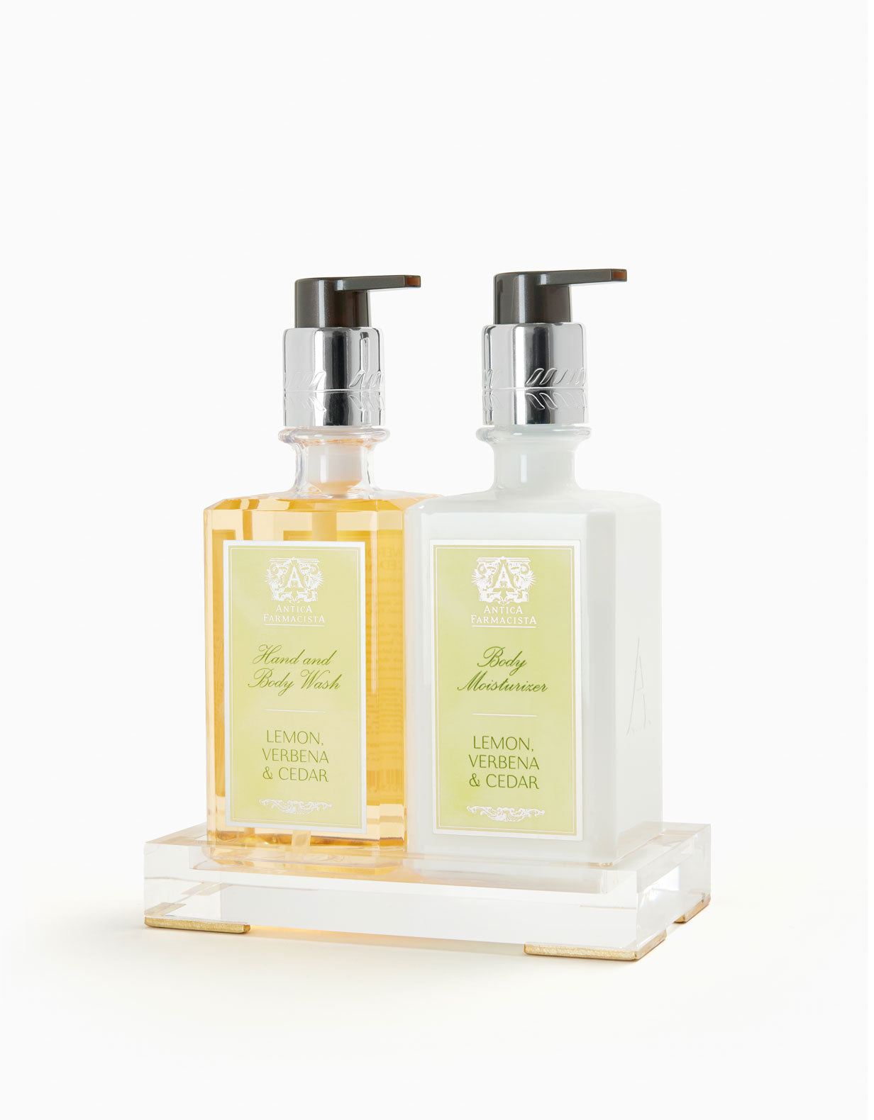 Acrylic Bath & Body Gift Set: Lemon, Verbena & Cedar