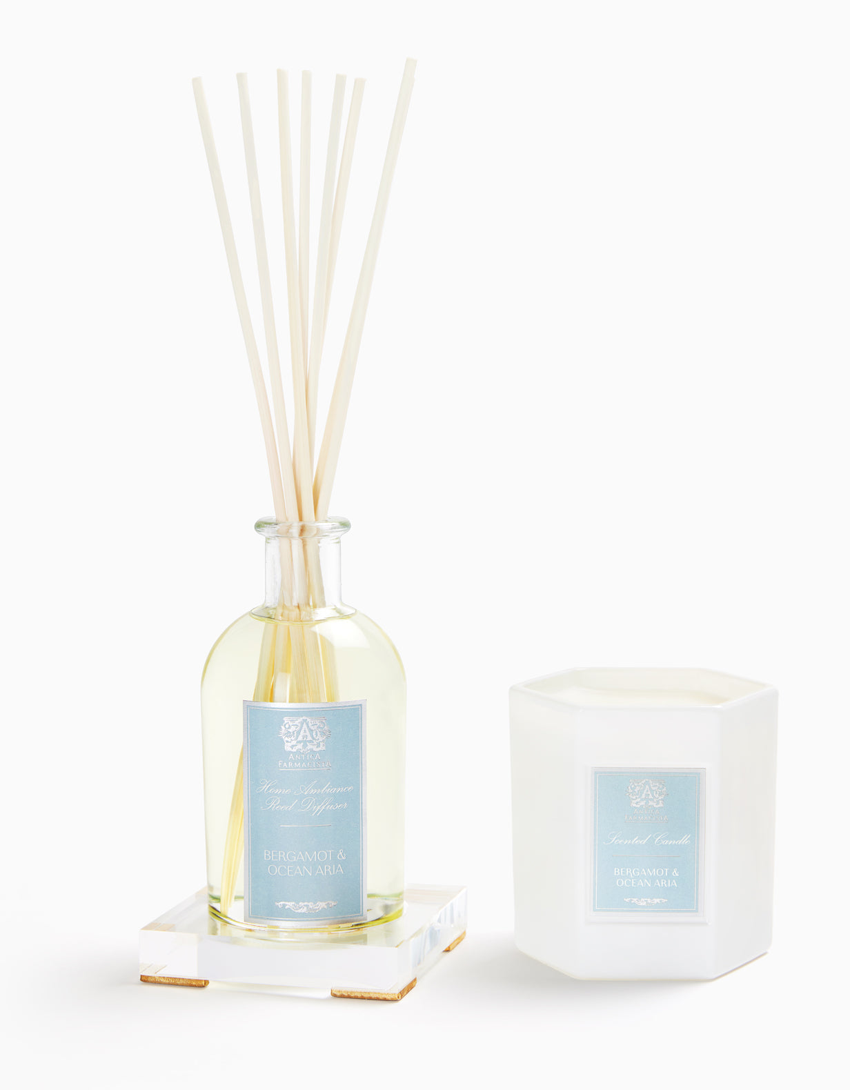 Acrylic Home Ambiance Gift Set: Bergamot & Ocean Aria