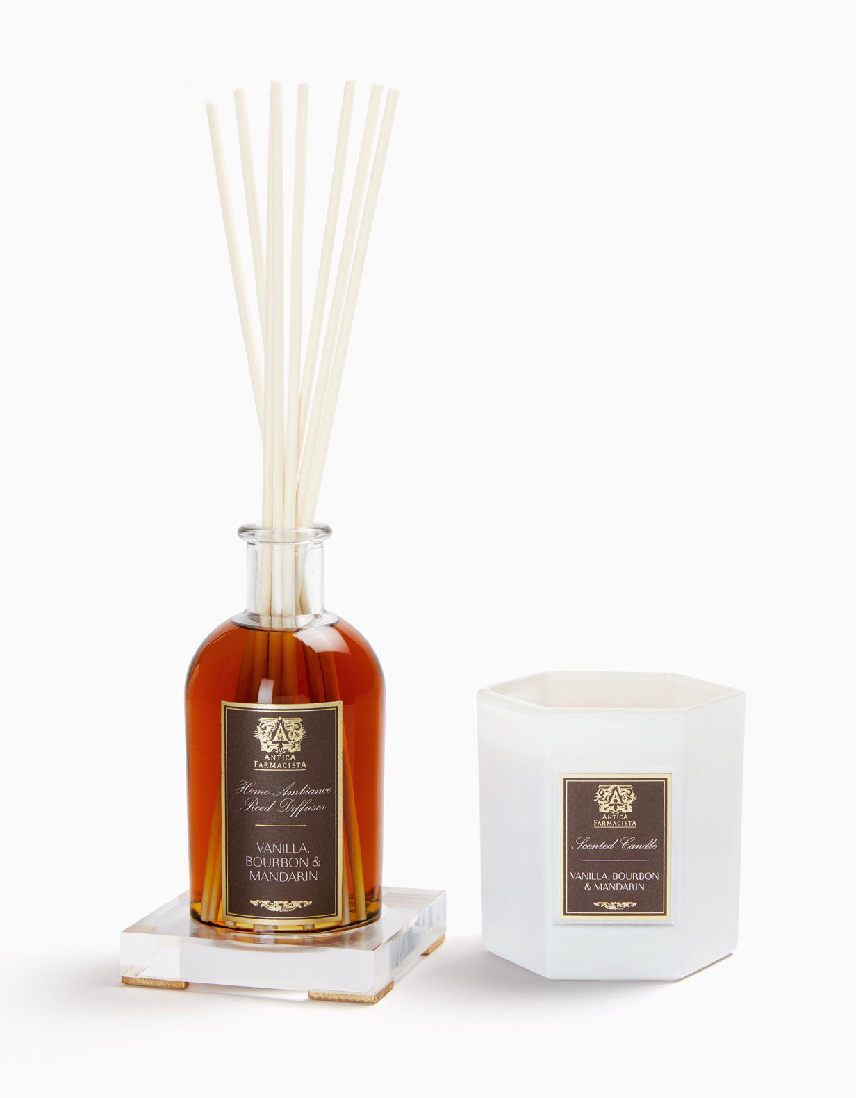 Acrylic Home Ambiance Gift Set: Vanilla, Bourbon & Mandarin