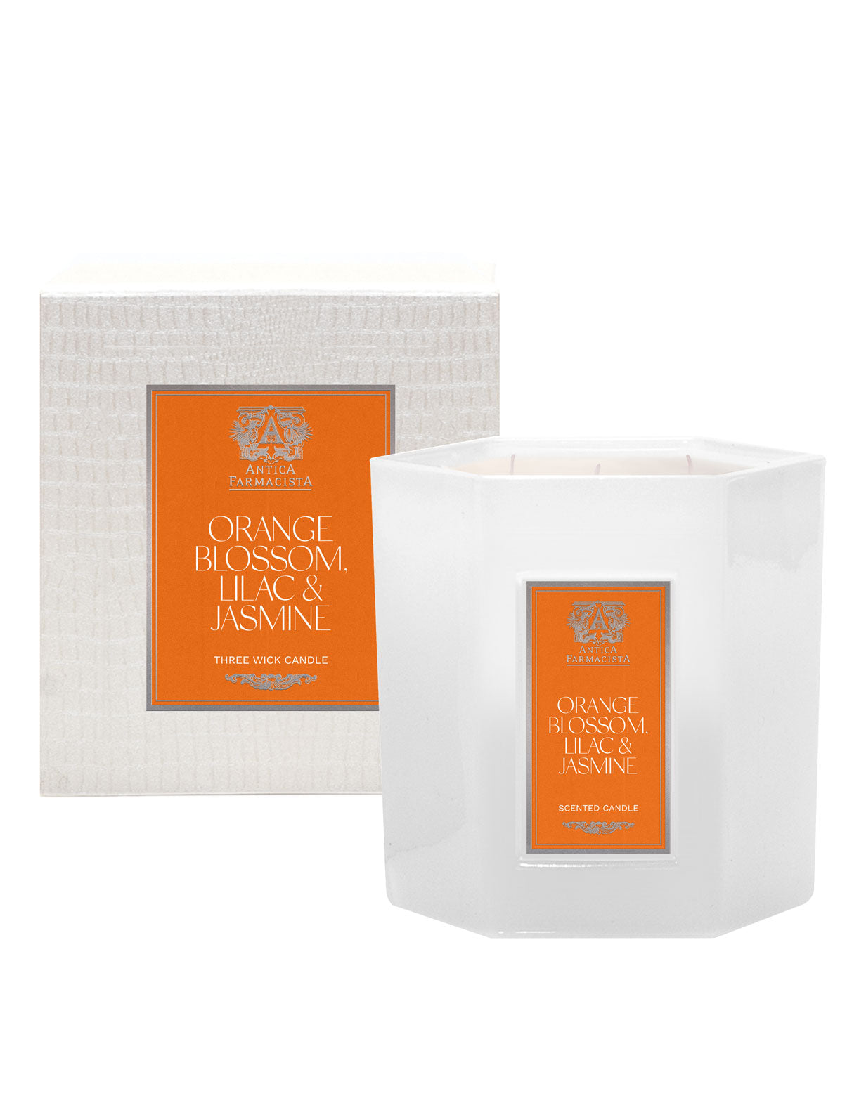 Orange Blossom, Lilac & Jasmine Three-Wick Candle