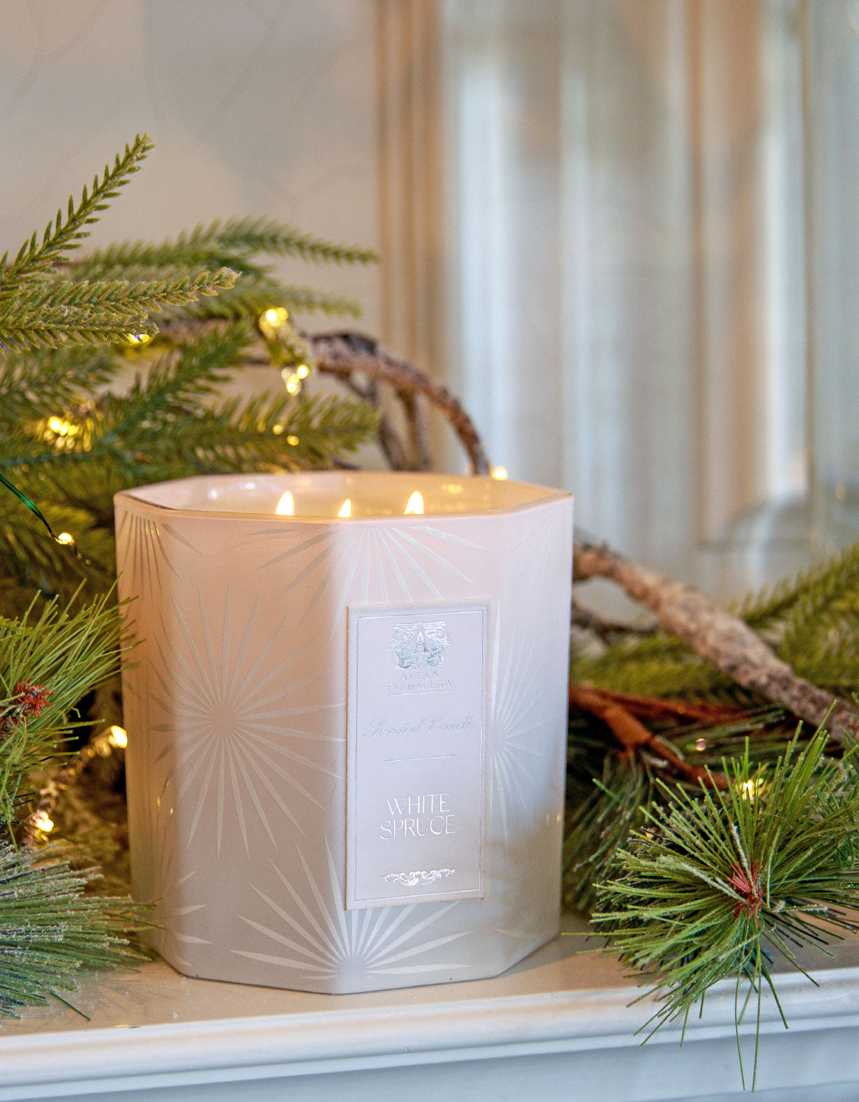 White Spruce Three-Wick Candle