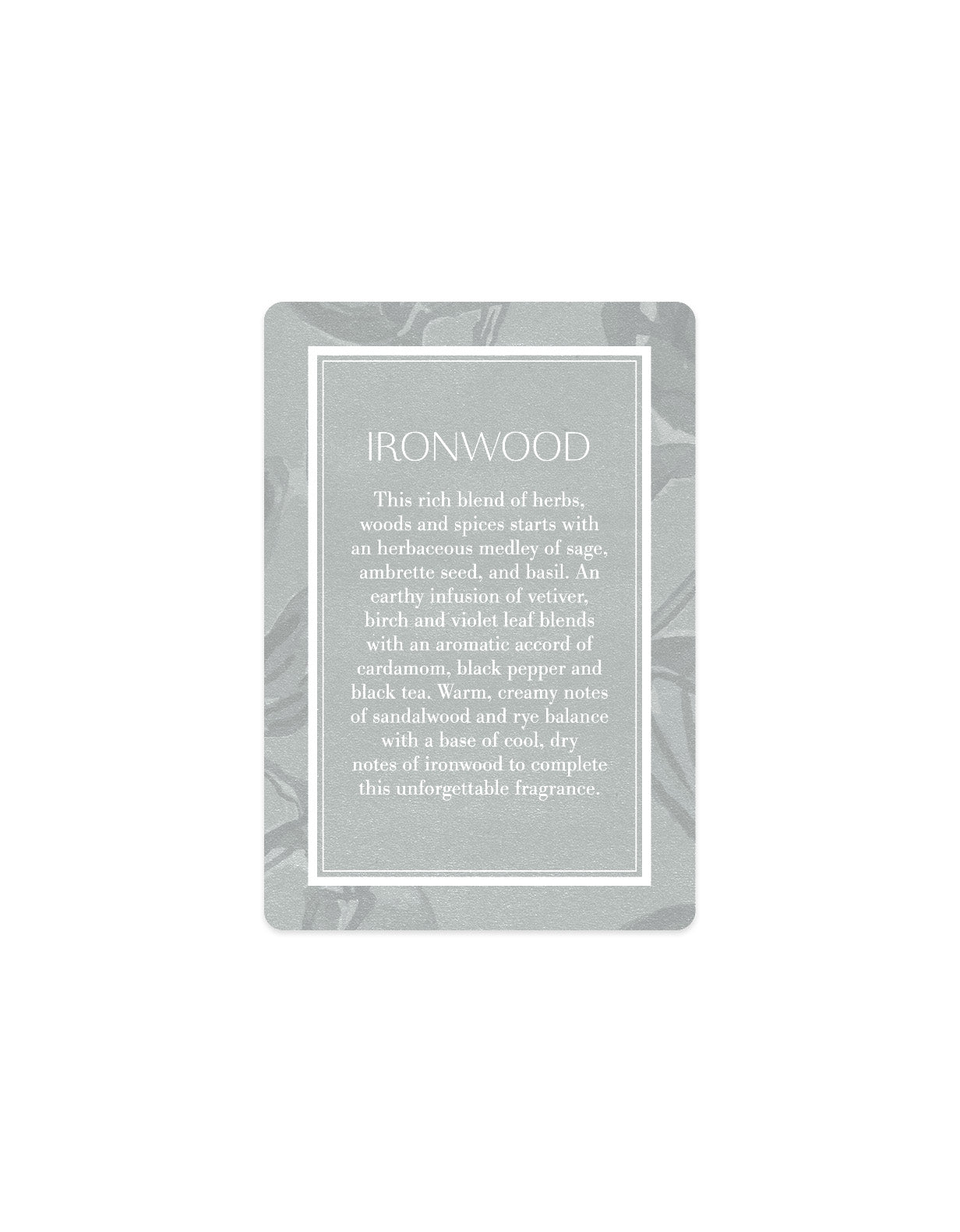 Scented Card - Ironwood