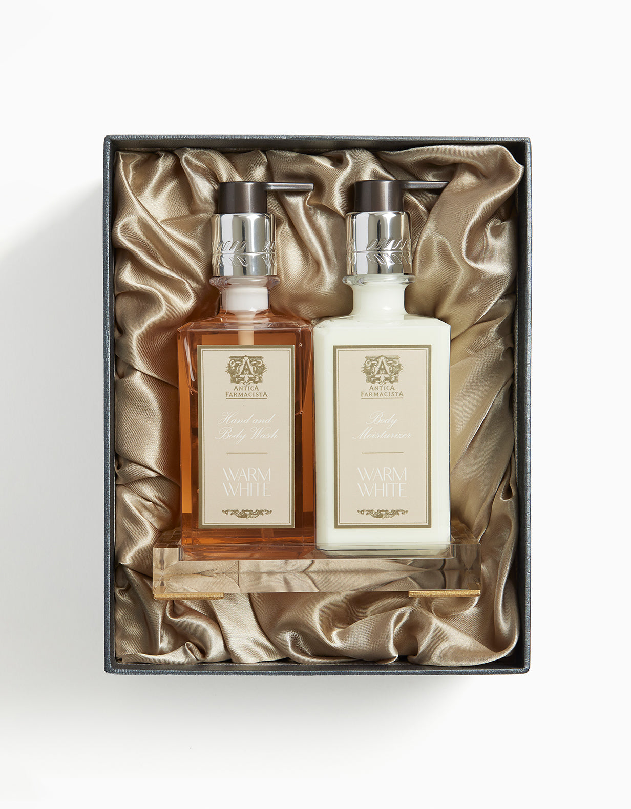 Acrylic Bath & Body Gift Set: Warm White