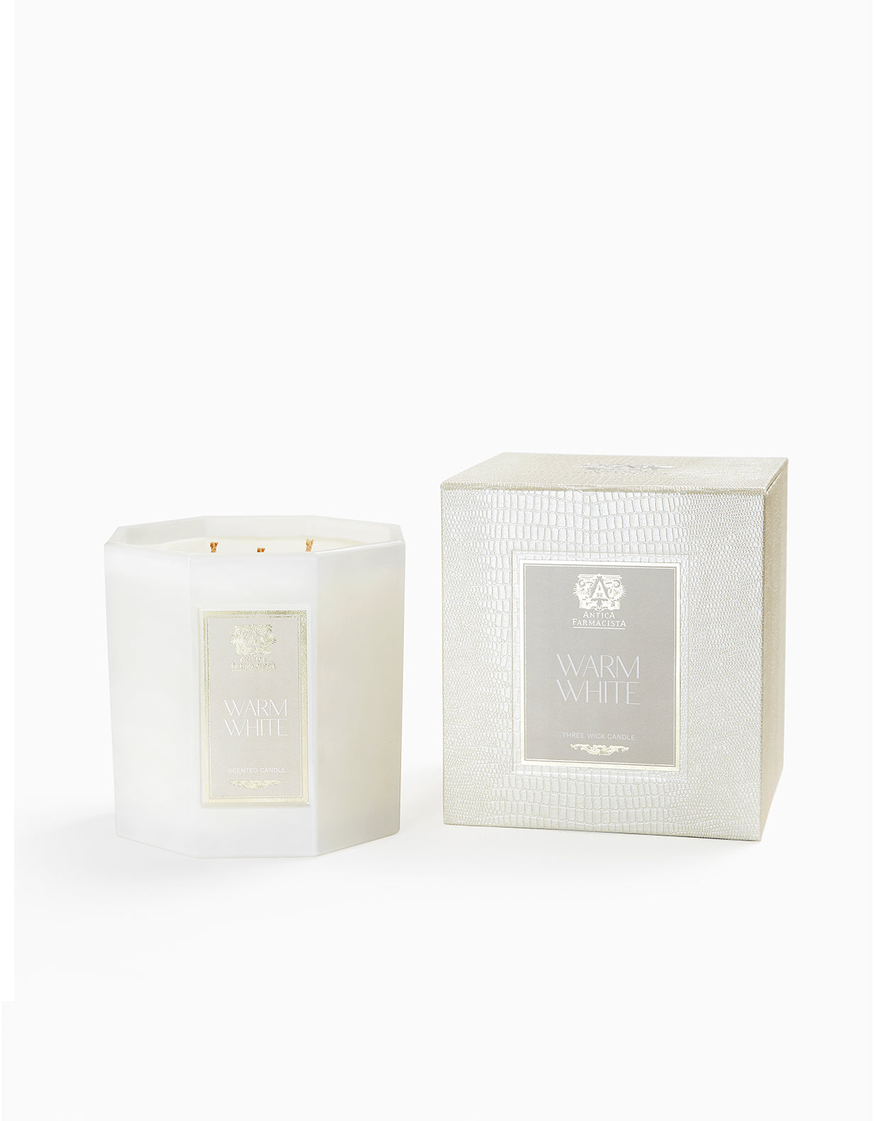 Warm White Three-Wick Candle