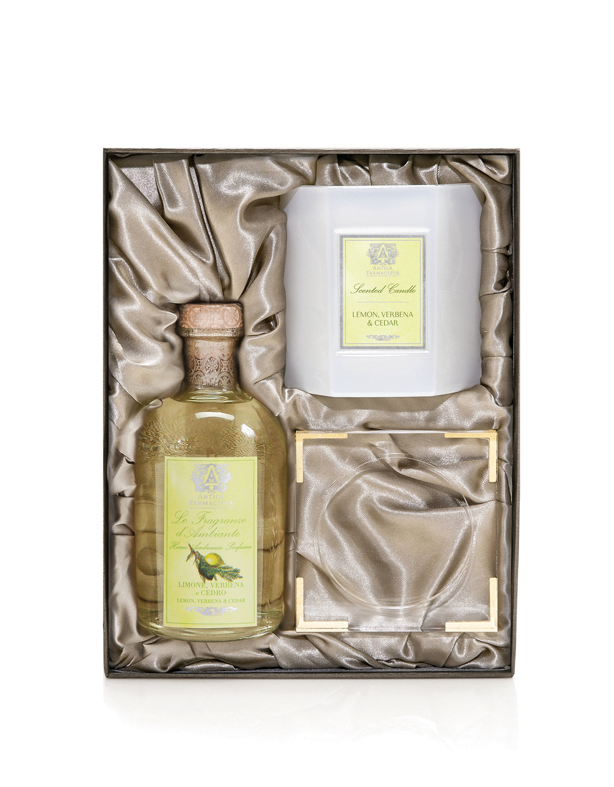 Acrylic Home Ambiance Gift Set: Lemon, Verbena & Cedar