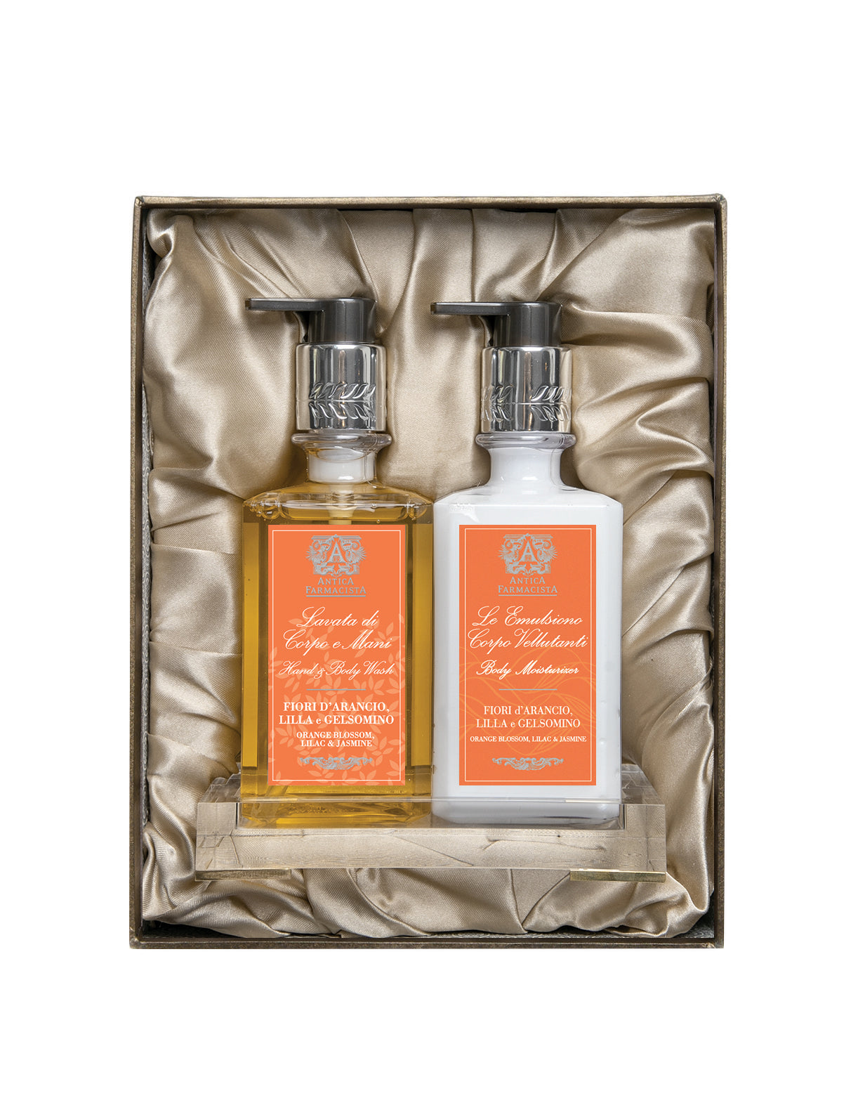 Acrylic Bath & Body Gift Set: Orange Blossom, Lilac & Jasmine