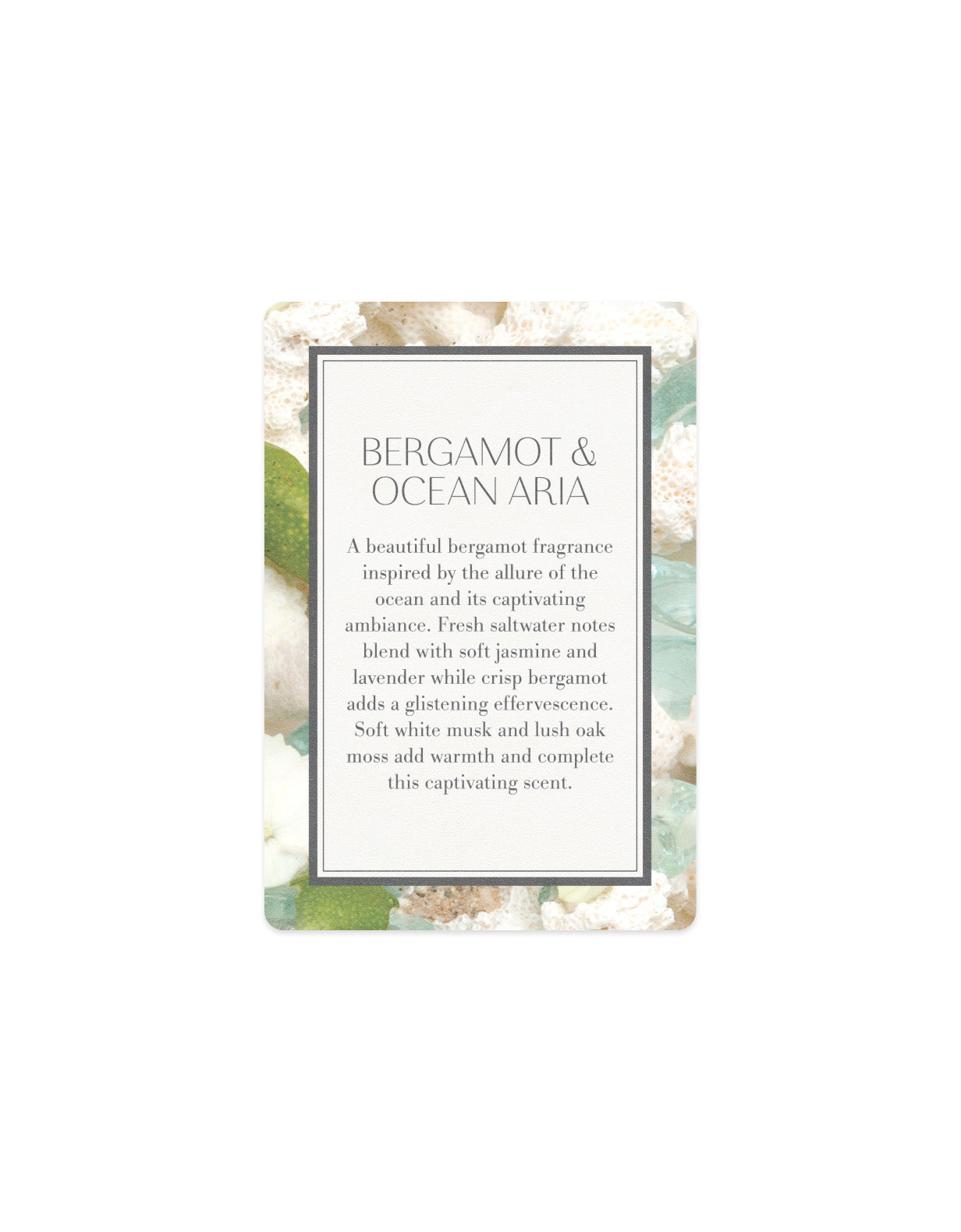 Scented Card - Bergamot & Ocean Aria