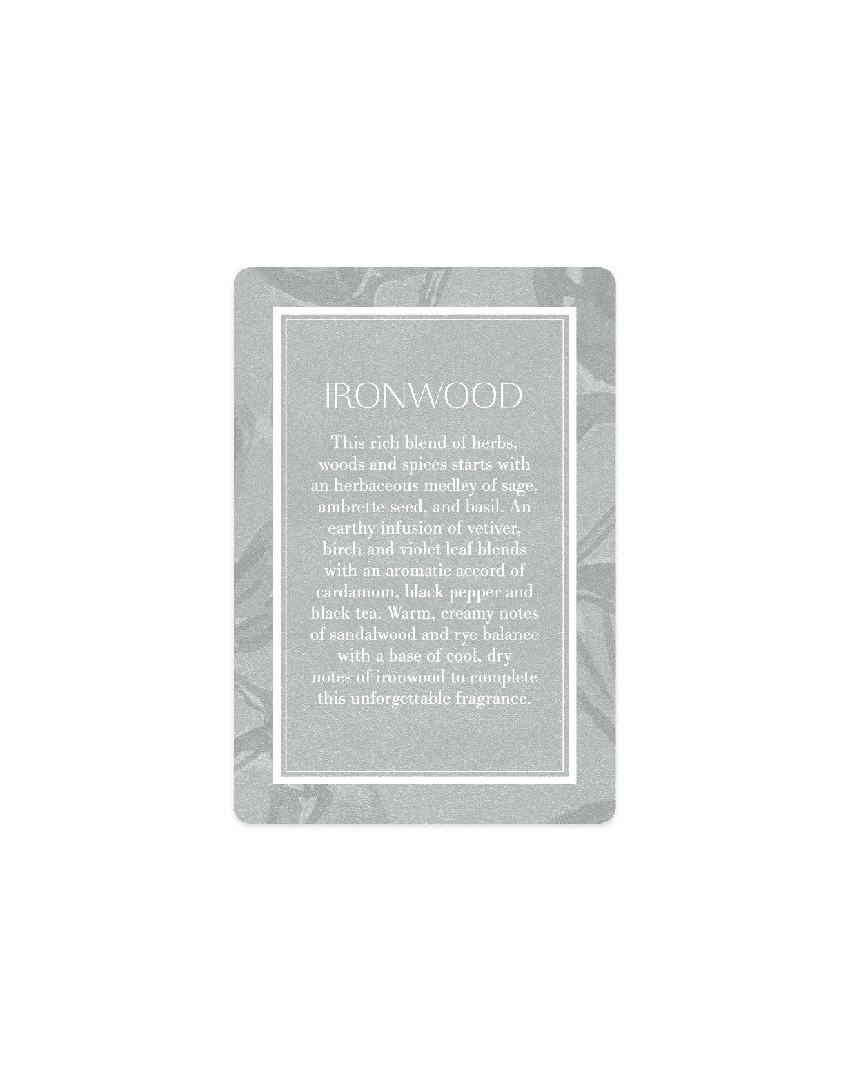 Scented Card - Ironwood