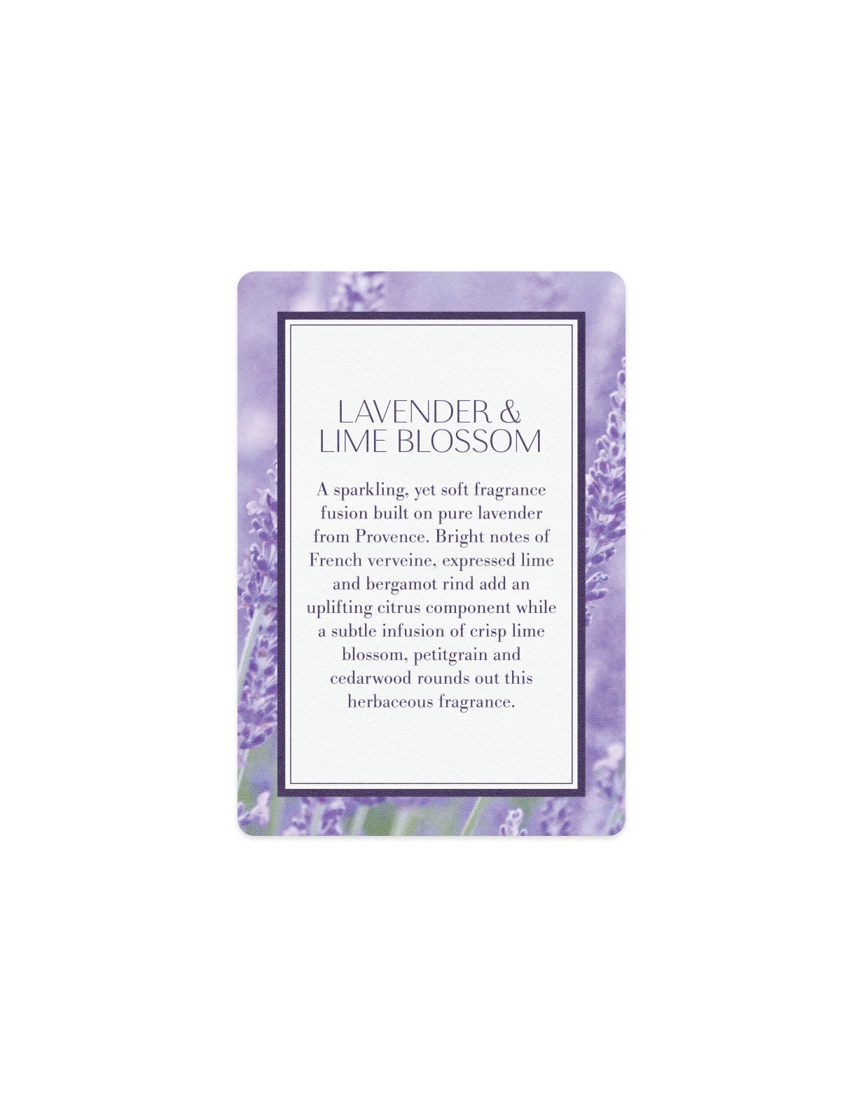 Scented Card - Lavender & Lime Blossom