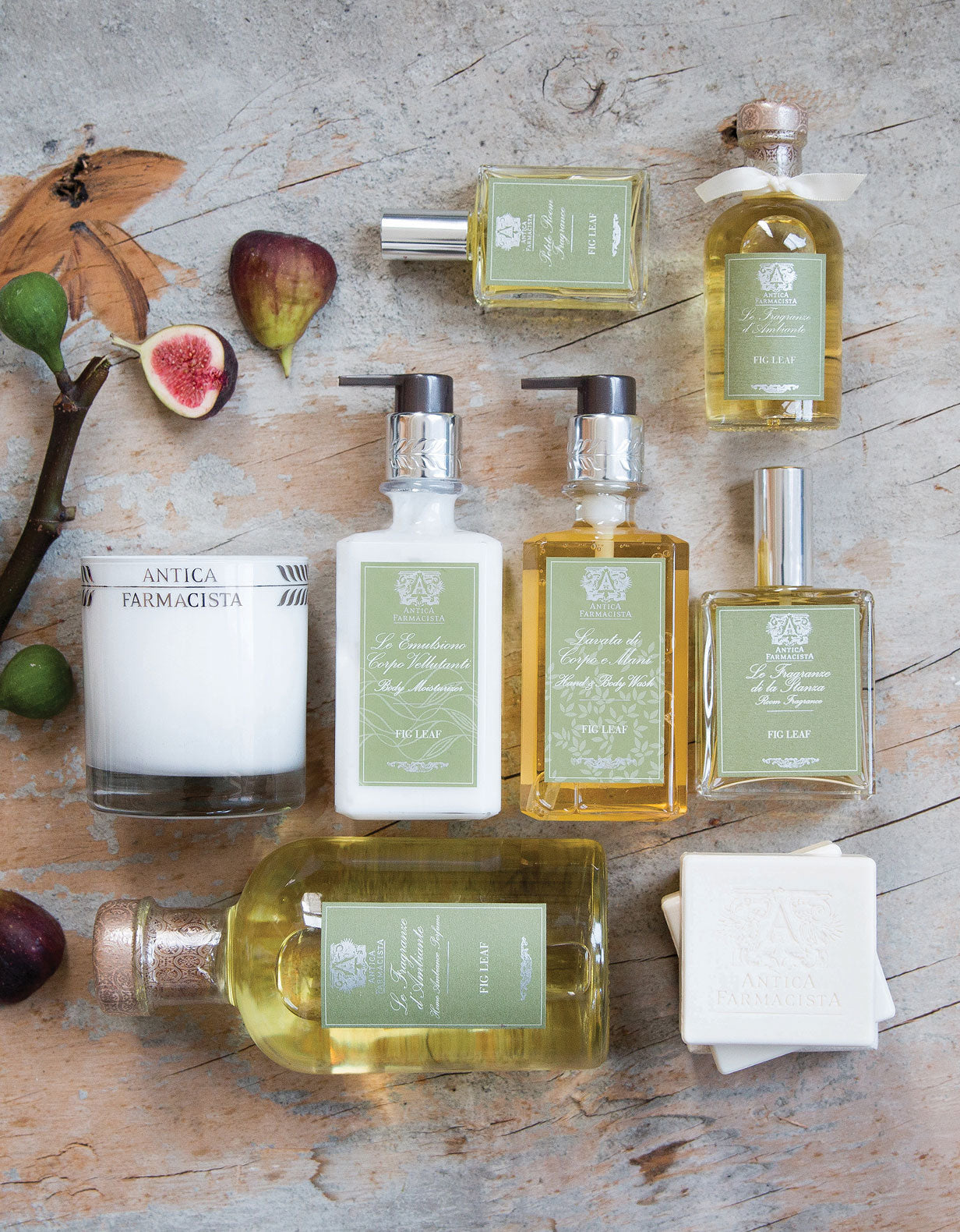 Acrylic Bath & Body Gift Set: Fig Leaf | Antica Farmacista